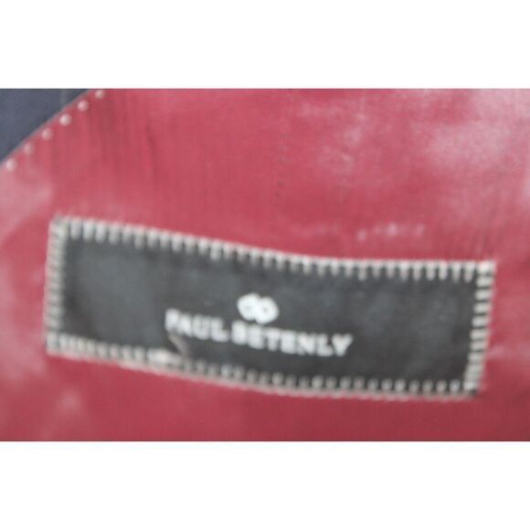 PAUL BETENLY NAVY GRAY STRIPE THOMAS 44R SUIT COAT & MATCHIN PANT 38R INSEAM 27" - Picture 14 of 16